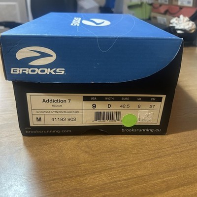 Brooks Addiction 7 Shoes Mens Size 9 D Silver Gray Running Support 41182 902