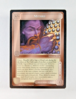 Mithril - Middle Earth CCG card (1996 ICE) MECCG Dark Minions Resource LotR