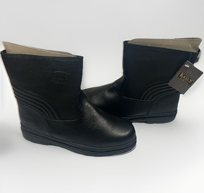 Wien Kraus Collection Austria Winterstiefel Gr 45 Schwarz gefüttert Leder Neu