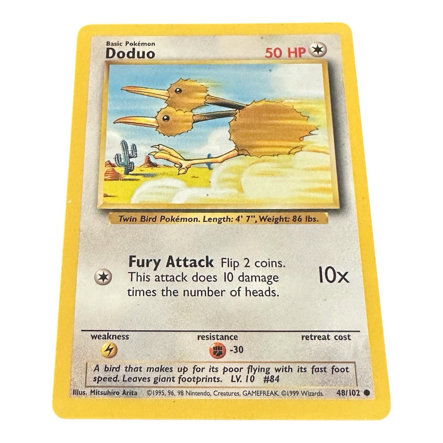 Doduo 48/102 | Base Set | Non Holo Pokemon Card LP | Buy 3 Get 2 Free
