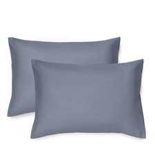 2 Pack Toddler Pillowcases 13x18 Envelope Closure Machine Washable Blue Grey