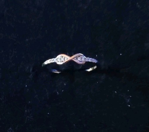 Damen Ring Silberfarbend Modeschmuck Infinity Schleife No.46
