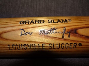 VINTAGE Louisville Slugger Genuine Bat, Don Mattingly, Grand Slam 180, wrap, "4"