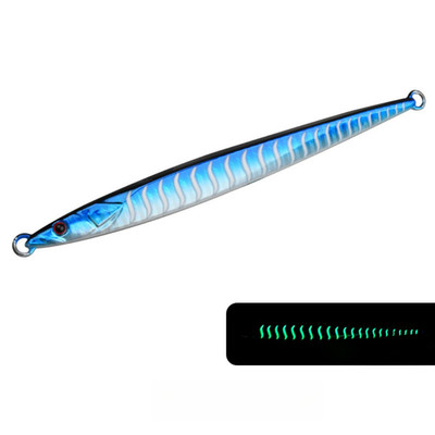 Iron Plate Fishing Jig Lure Glow Belly 40g 60g 80g Slow Sinking Sea Use