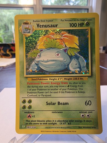 Venusaur 003/034 Holo Classic Collection Trading Card Game Classic Pokemon NM