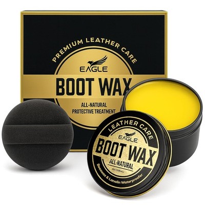 Boot Wax Leather Waterproofing Conditioner 4oz Beeswax Shoe Protector