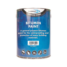 Bond It Black Bitumen Waterproofing Paint for Steelwork And Concrete 5 Litres