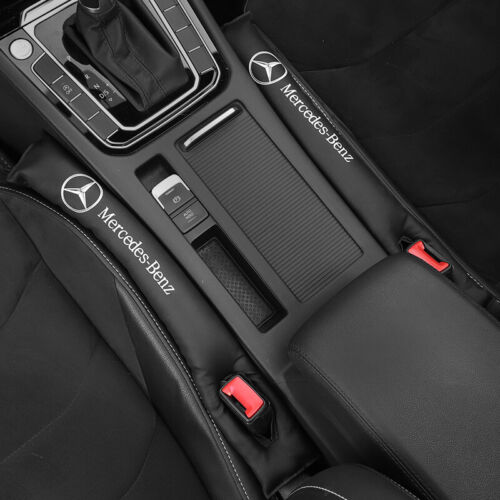 2x Schwarz Zubehör Leder Autositz Lückenfüller Für Mercedes Benz AMG - Bild 4 von 6