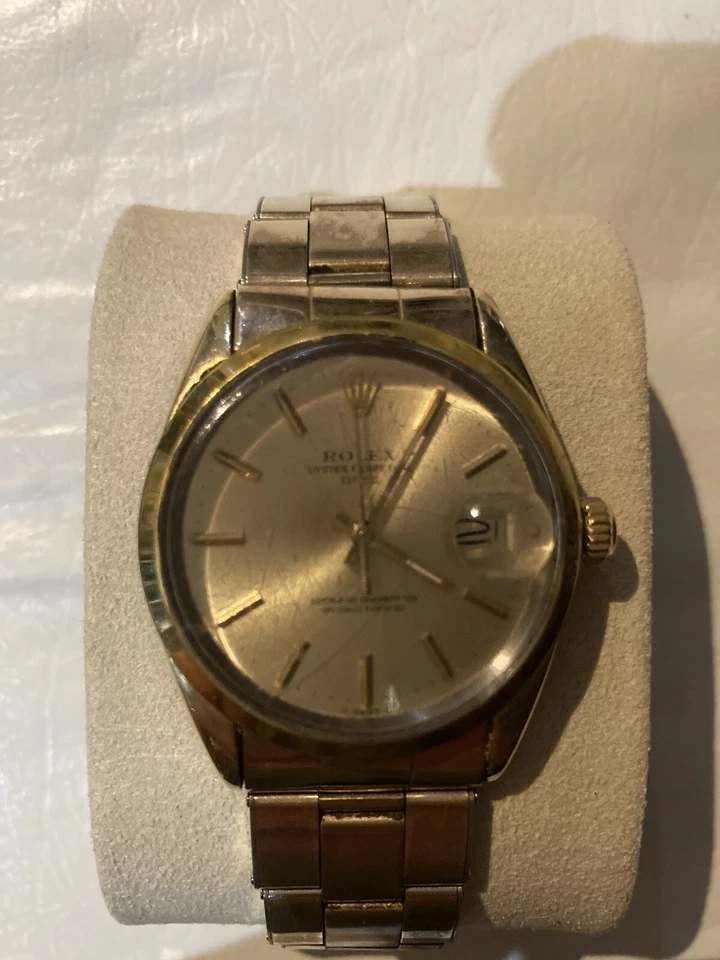 Rolex Oyster Perpetual 34mm Vintage Chapado en Oro Acero Reloj Hombre Ref 1024 Foto 4 de 4