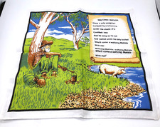 Australia Handkerchief Waltzing Matilda Song Music Australian Hankie Vintage