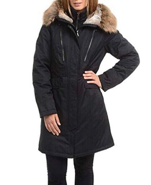 1 Madison Expedition Women Faux Fur Trim Hood Parka Jacket 1 Madison Expedition Women Faux Fur Trim Hood Parka Jacket