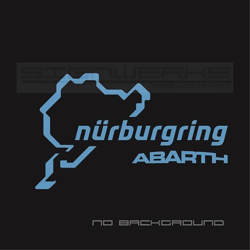 Abarth Nurburgring Decal Sticker logo fiat 500 500c racing italy Pair - Bild 5 von 14