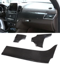 Carbon Fiber Print Dash Copilot Trim Panel Cover ABS Fits 17-19 X166 GLS450 550