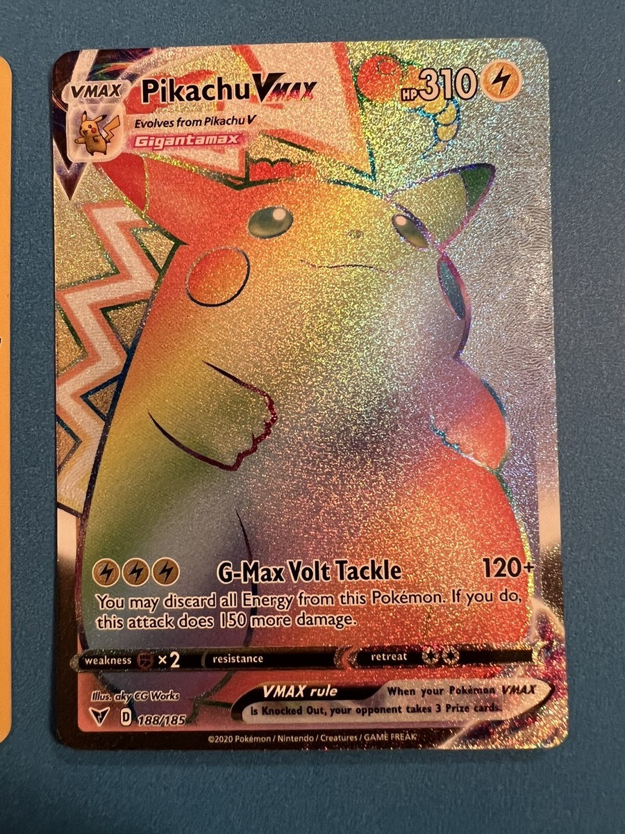 れいんぼー Pokemon Vivid Voltage Pikachu VMax Rainbow Secret Rare 188