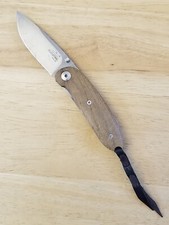 LionSTEEL Mini Olive Wood Folding Pocket Knife