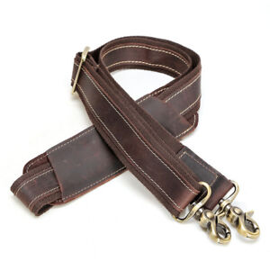 Vintage Leather Replacement Shoulder Strap For Briefcase Luggage Messenger Bag | eBay