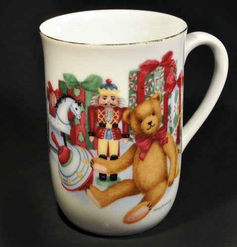 Otagiri Porcelain Teddy Bear Nutcracker Wooden Riding Horse Toys Coffee Mug Cup - Picture 2 of 5