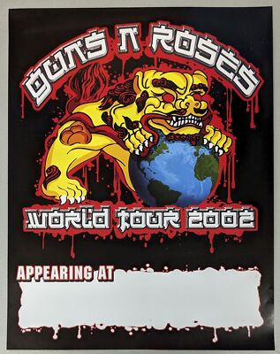 Vintage 2002 Guns N' Roses World Tour Chinese Democracy Promo