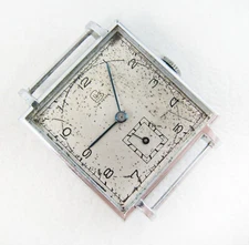 Rare Vintage Men's Flag Extra Art Deco Stainless Steel Watch - Parts Or Project