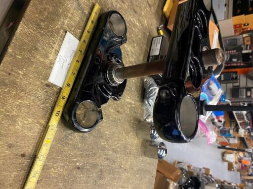 Triple Trees Front Fork Harley Dyna Superglide Low Street bob OEM Black FXD 49MM - Picture 3 of 8
