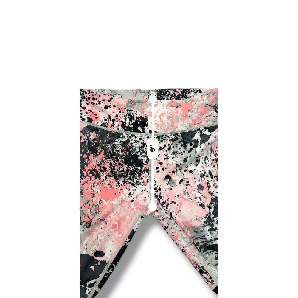 fabletics black splatter print athletic workout capri leggings