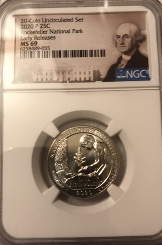 2020 P Rockefeller National Park Quarter Early Release NGC MS69 - Picture 3 of 4
