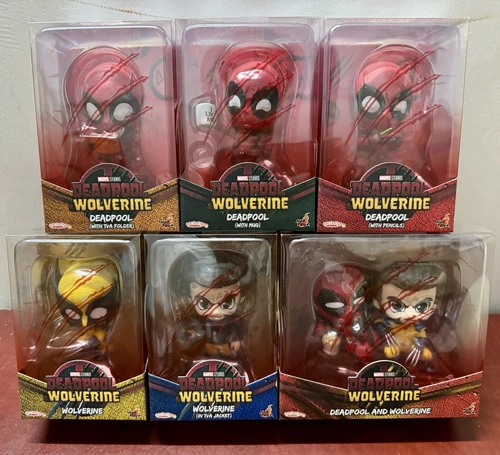 Marvel Hot Toys 13 Estilos Deadpool & Wolverine Cosbaby Bobblehead Modelo