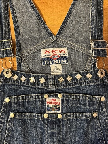 Vintage Denim Overalls No Excuses Coveralls Jeans Dungarees Bedazzled Women’s S - Picture 6 of 12