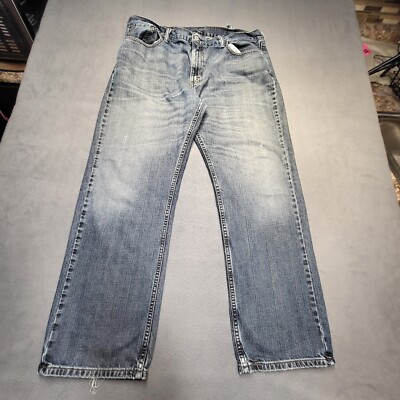 Levis 559 Jeans Mens 39x31 Blue Relaxed Fit Straight Leg Denim Distressed
