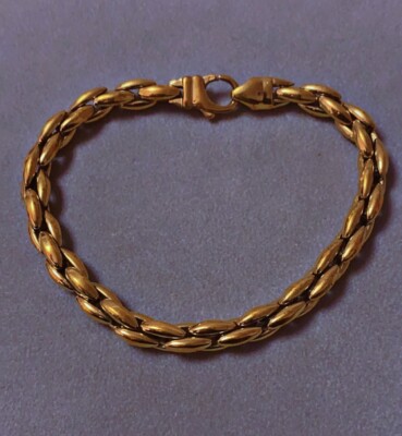 Bezauberndes Netz Reiskorn Armband vergoldet Schmuck Geschenk Weihnachten