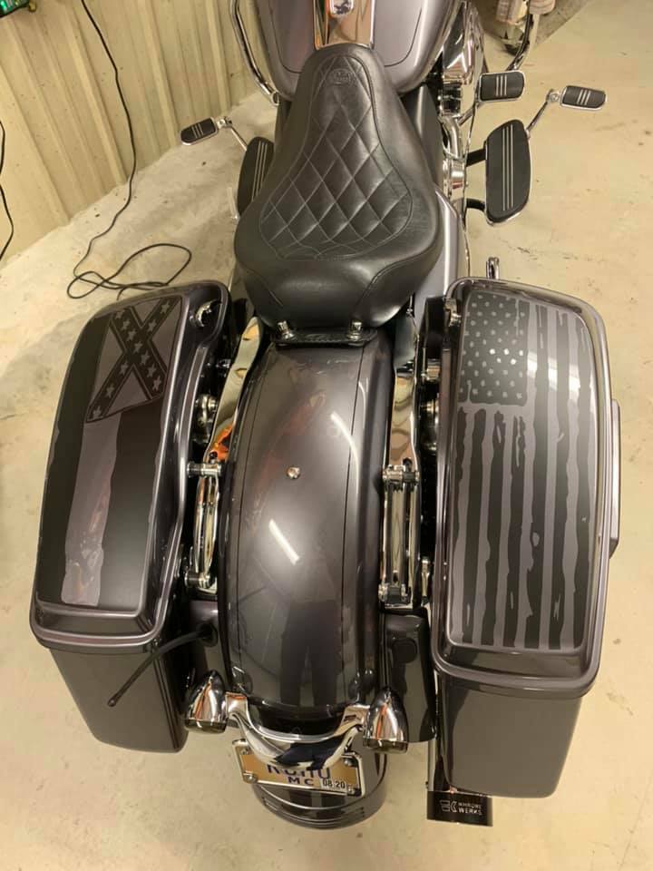 CBCDecals Saddlebag Lid American Flag Decals for 9313 Harley eBay