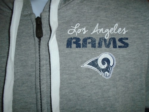 Los Angeles Rams NFL Juniors XL Full Zip Hooded Fleece Jacket NWT - Picture 2 of 5