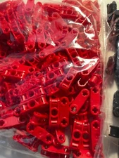 LEGO- NEW-#32184-RED-TECHNIC & PIN CONNECTOR 3L PER/HOLE-20 PIECE