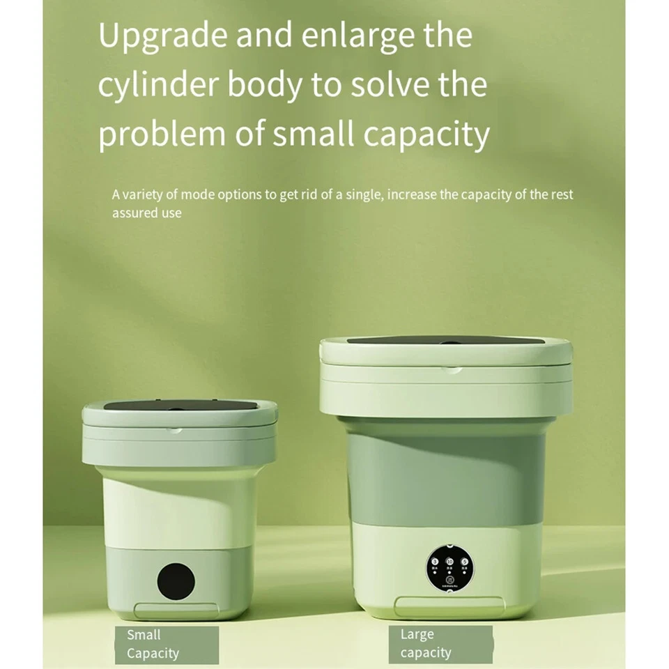 Portable Small Washing Machine Camping Ultrasonic Dishwasher Electric Folding - Image 3 of 4