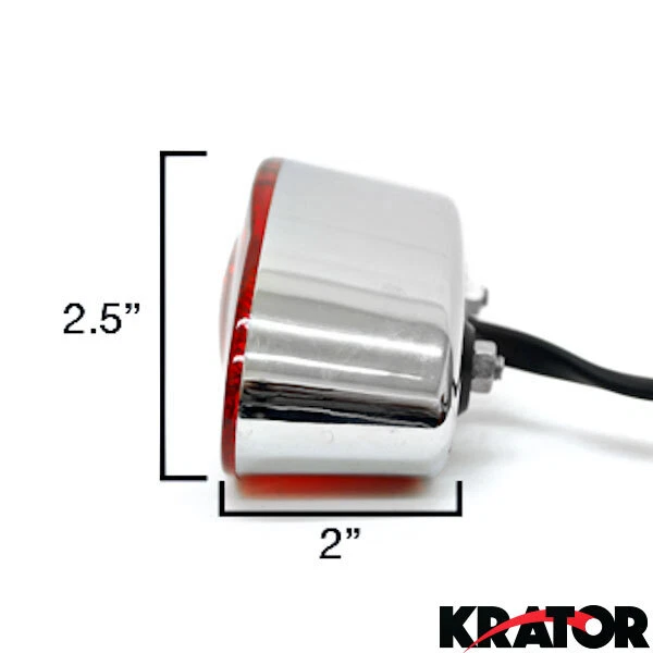 Luz trasera de freno de placa de ojo de gato para Harley Davidson Dyna Glide Fat Bob súper ancha Foto 3 de 4