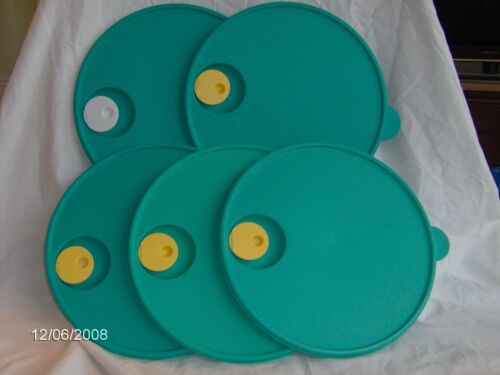 TUPPERWARE CRYSTALWAVE #3 MICROWAVE VENTED LID SEAL # 2651 Aqua Green - Picture 3 of 4