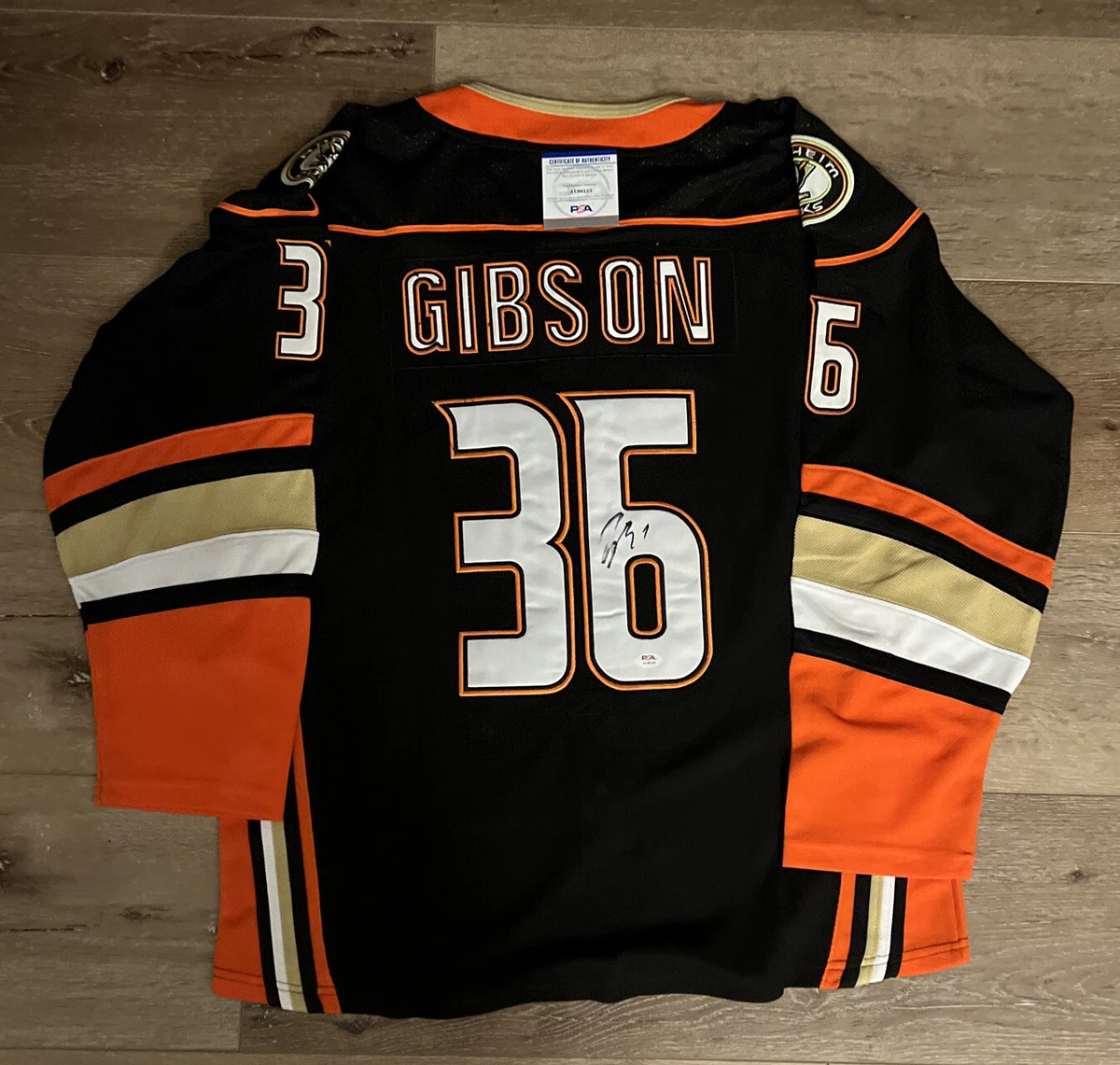 John Gibson Ducks jersey