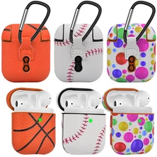 Baseball / Basketball Pattern Case For Apple Airpods Charging Case Earbuds Cover