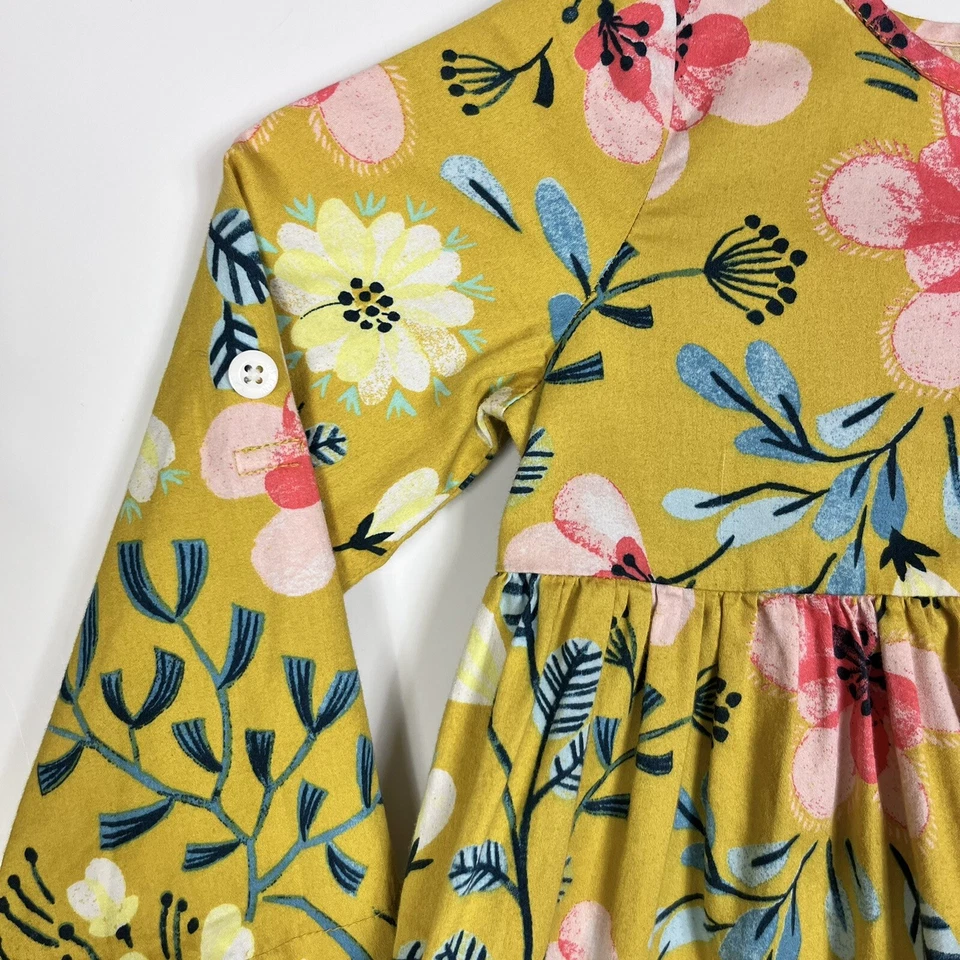 Vestido Floral Amarillo Mostaza Genuino Niños (Talla 2T) de Oshkosh Niña’s Foto 4 de 4