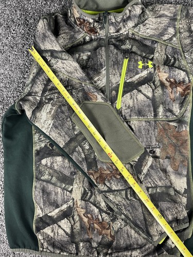 Under Armour Scent Control Coldgear Men's Mossy Oak Treestand Camo 1/4 Zip Sz XL - 第 12/12 張圖片