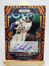 Clark Elliott 2022 Prizm DP Autograph Tiger Stripes PDP69 /25 Auto Michigan