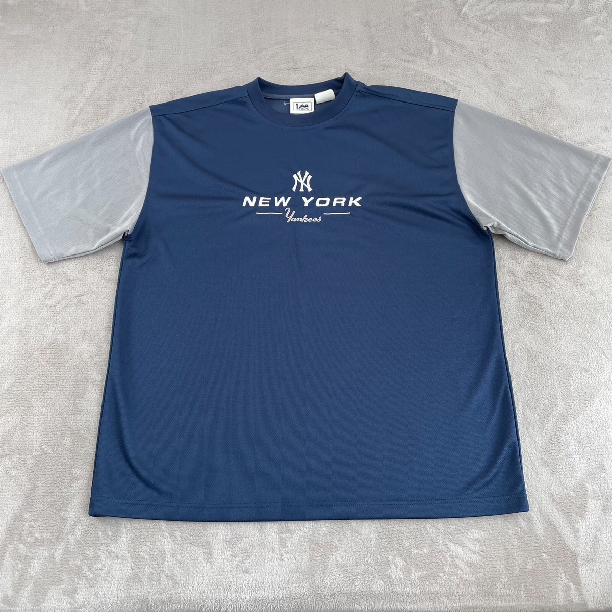 Vintage Lee Sport New York Yankees T Shirt Jersey Men 2XL Blue