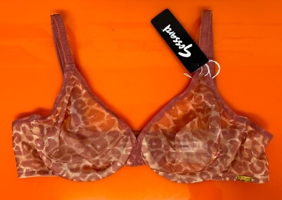 Gossard Glossies Blush Animal Print Bra, Size 34B, RRP £42, BNWT, B111
