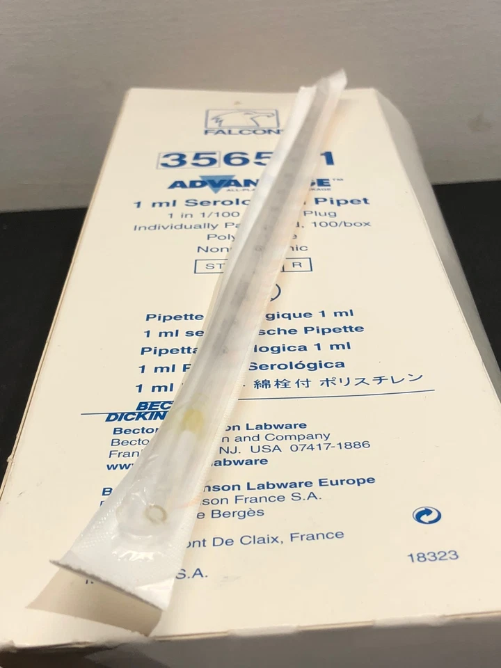 Falcon 1 ml Serological Pipet 1 In 1/100 ml With Plug 356521 - Image 4 of 4