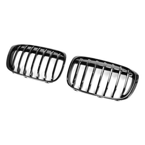 Parrilla delantera negra brillante 2 piezas para BMW X1 F48 F49 2016-2018 ZY - Imagen 17 de 17