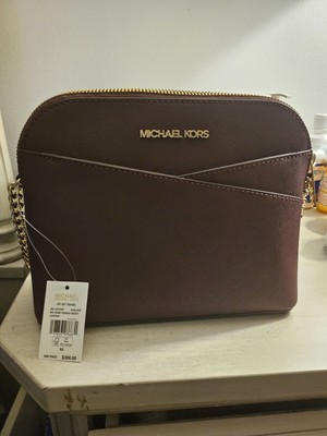 Michael Kors Jet Set  Dome MK Signature Canvas Coated PVC  Crossbody Purse Bag