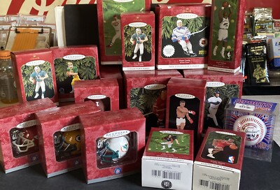 23 Hallmark Keepsake Sport Collector s VINTAGE NIB Ornament NFL MLB NBA NHL H4