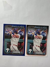 Bryce Harper 2024 Topps #200 Blue Border Parallel and Base Card Phila Phillies