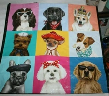 Reusable Tote Bag 19" x 18" x 8" COOL DOGS