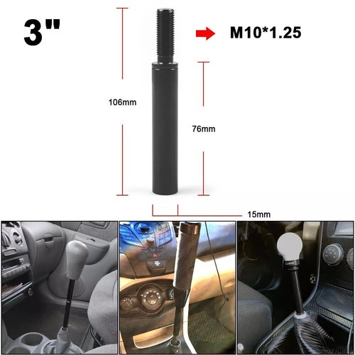 3" 3.5" 4" M10X1.25 Shift Knob Extender Extension Lever Gear Manual Shifter Rod - Picture 9 of 11